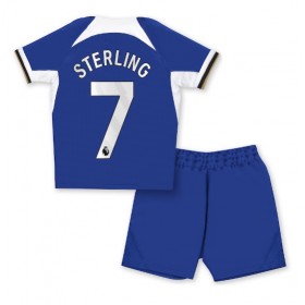 Baby Fußballbekleidung Chelsea Raheem Sterling #7 Heimtrikot 2023-24 Kurzarm (+ kurze hosen)